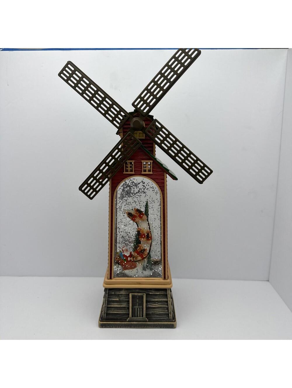 Santa Musical Led Windmill Showpiece With Rotating Fan